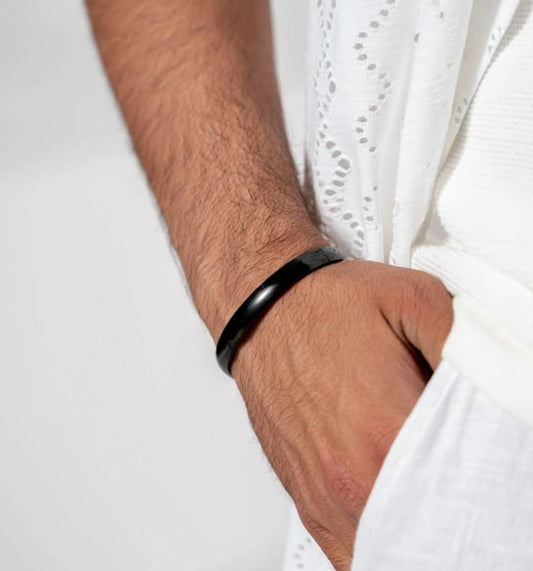 Stylish Stainless Steel Kada Bracelet For Men - Free Size